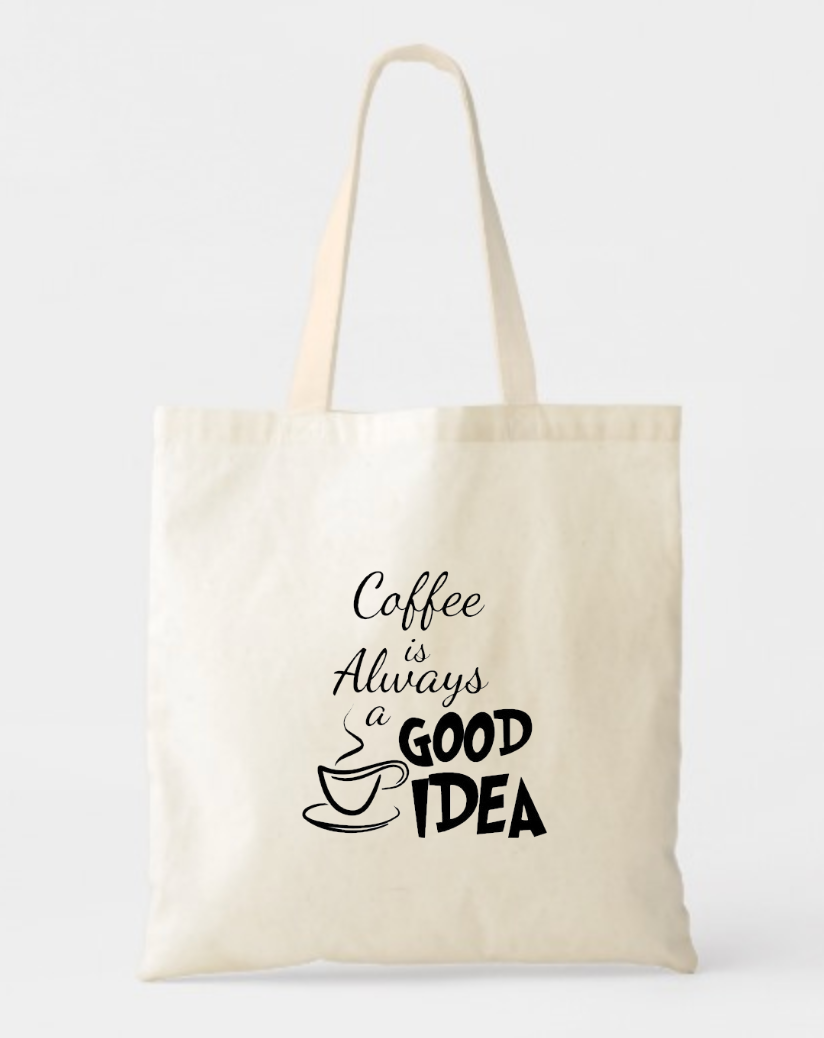 Coffee Design Canvas Tote Bags