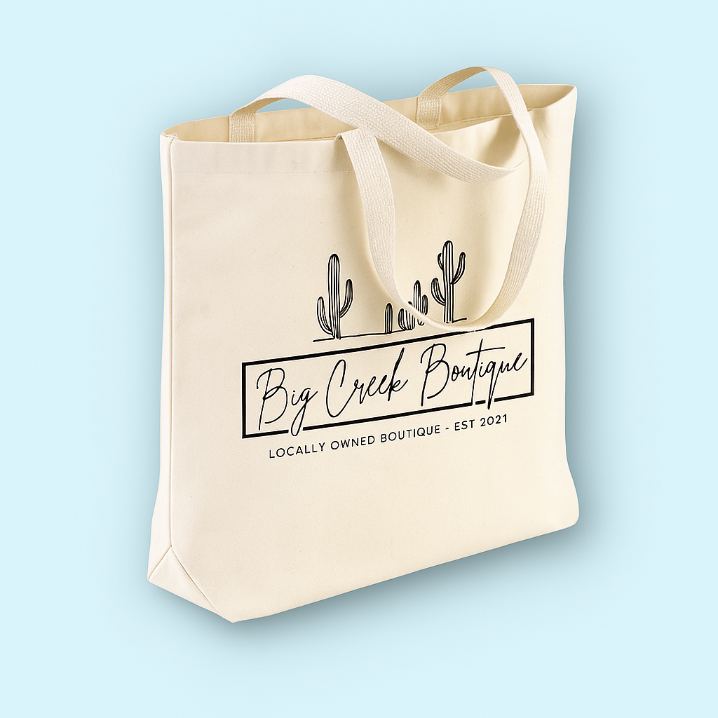 Custom Printed Heavy Canvas Tote Bags with Gusset