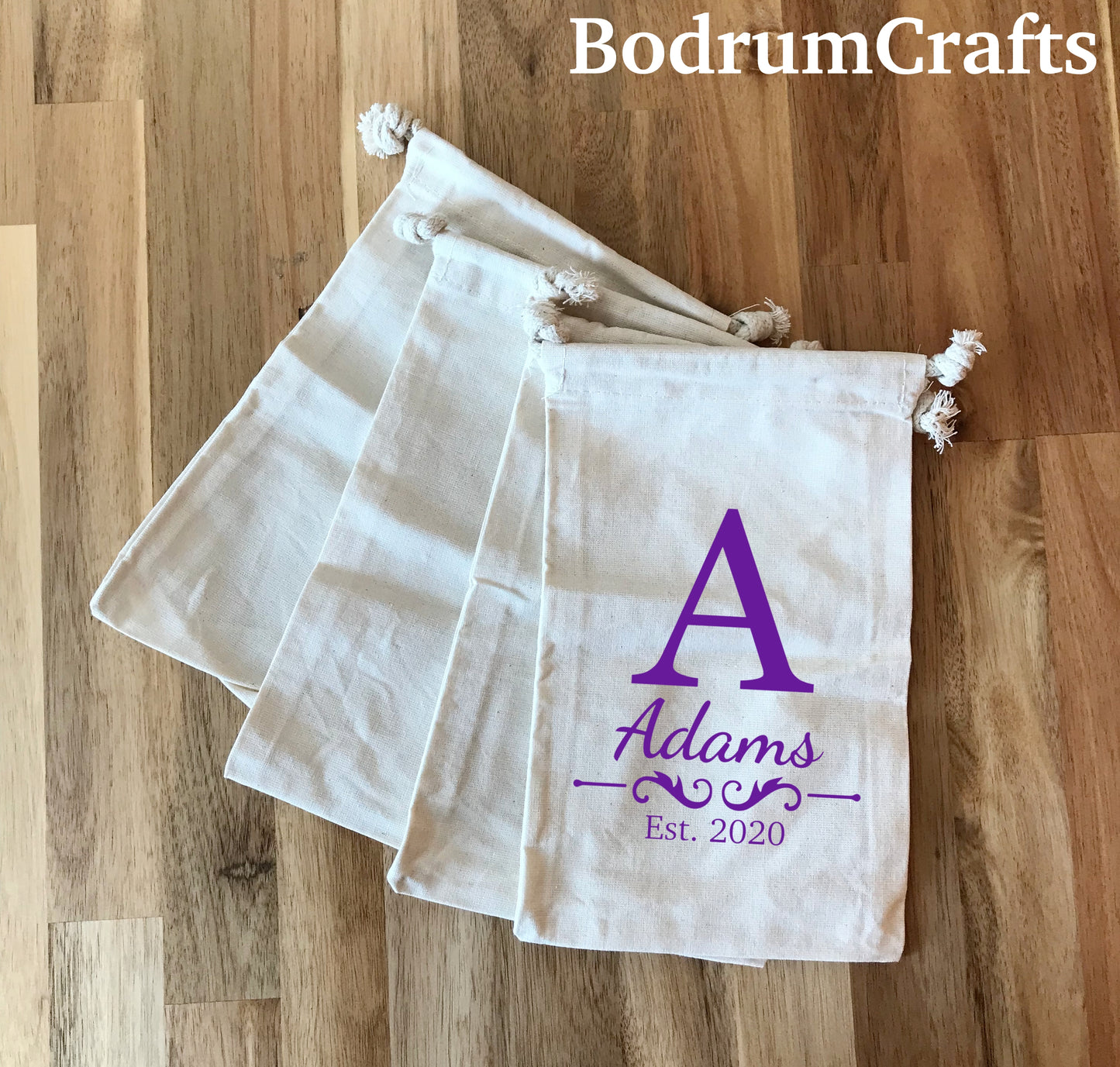 Personalized Drawstring Bags, Small Size Gift Pouches