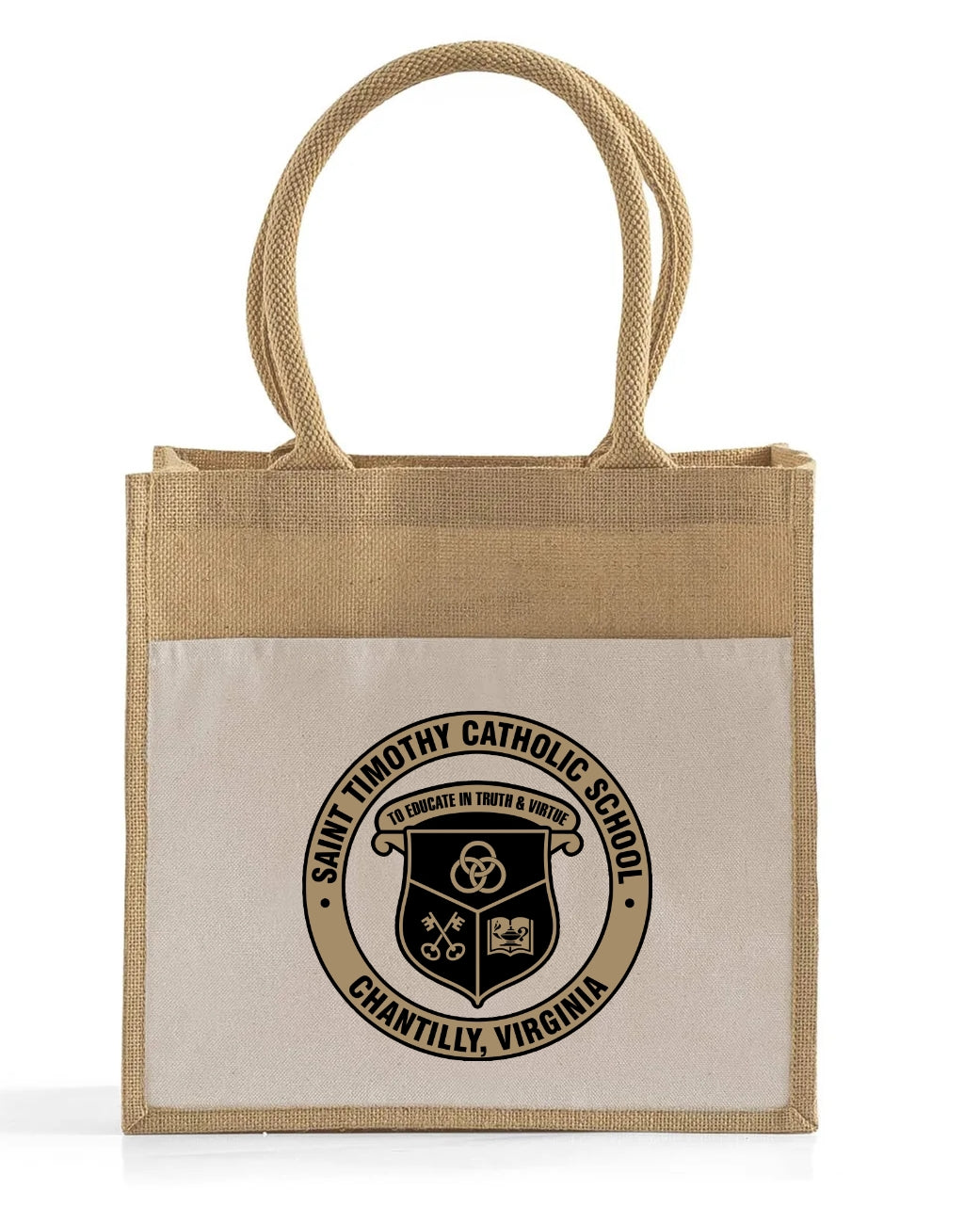 Medium Size Jute Tote Bags with Custom Logo