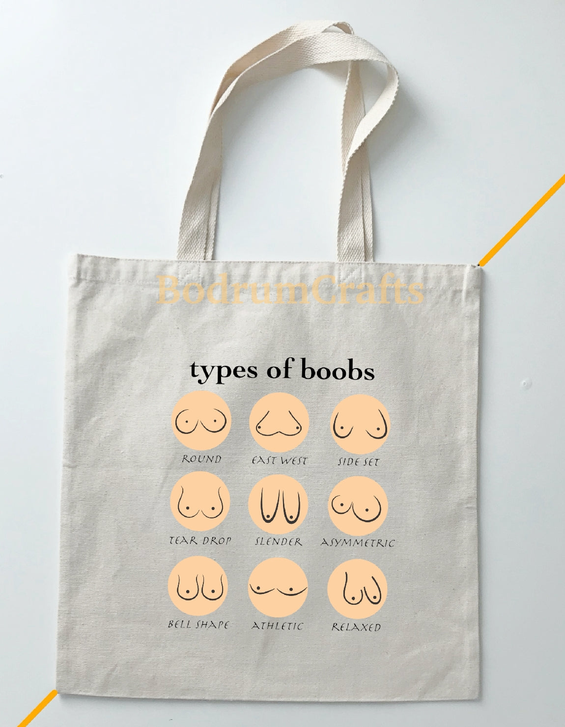 Funny Custom Design Canvas Tote Bags, Boobs Printed Cute Gift Bags –  BodrumCrafts