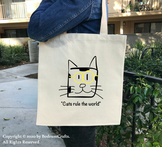 Cat Canvas Tote Bags Cat08