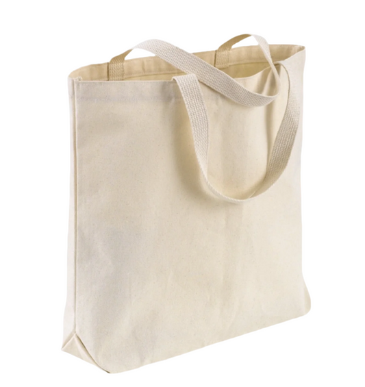 Set of 12, Economy Heavy Duty Canvas Tote BagsWholesale Plain Heavy Duty Canvas Tote Bags with Bottom Gusset, Everyday Totes Bulk