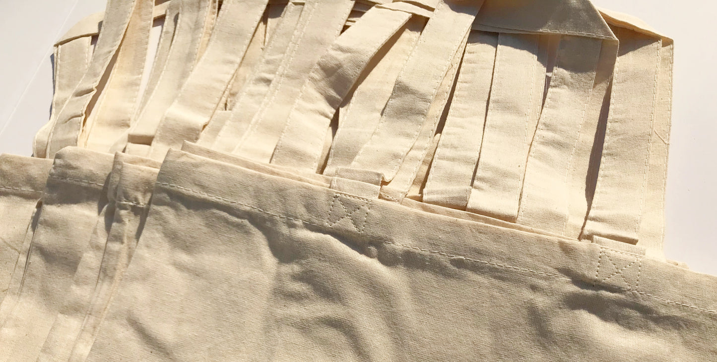 120 Pack Wholesale Cheap Canvas Cotton Tote Bags in Bulk