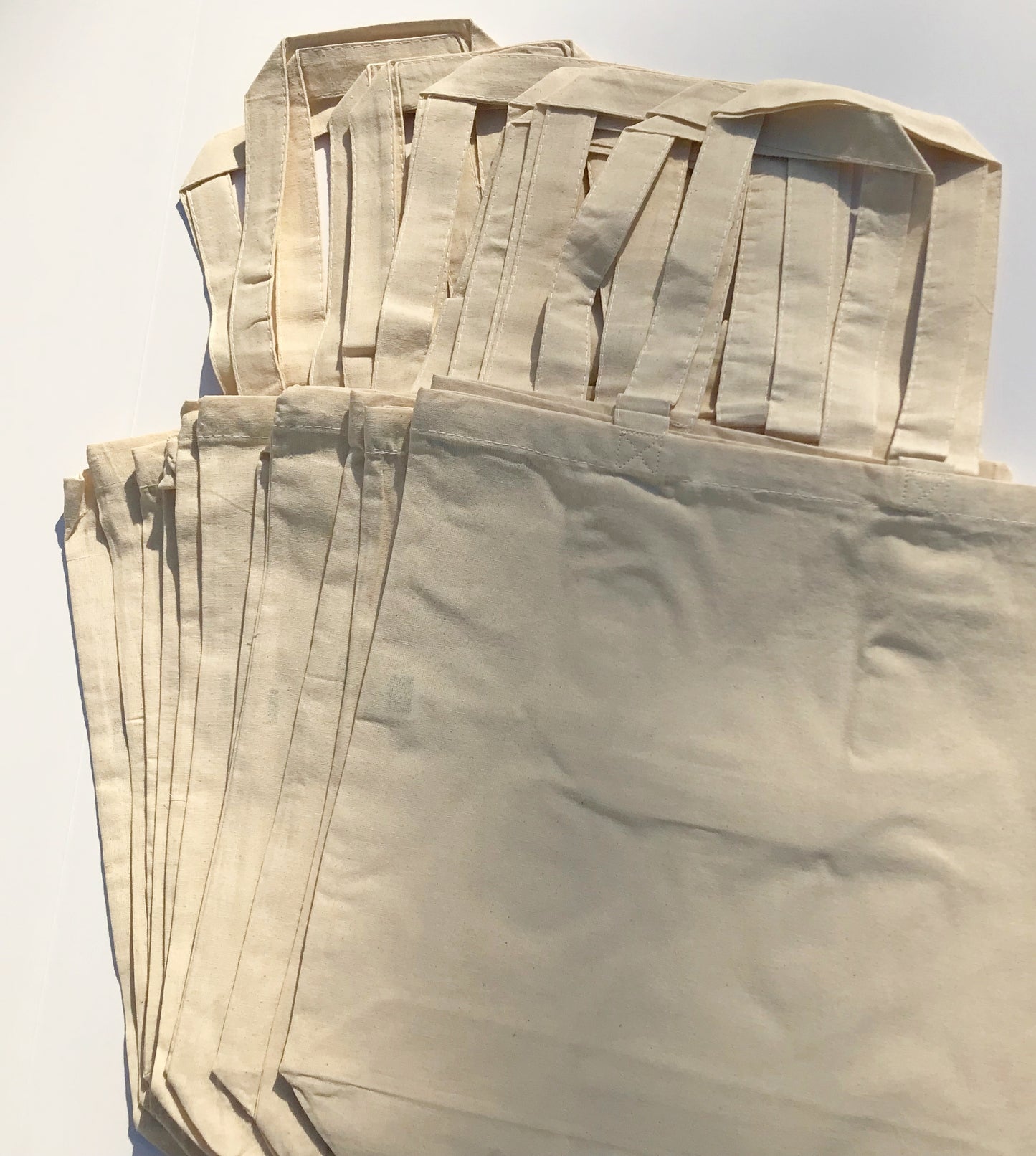 120 Pack Wholesale Cheap Canvas Cotton Tote Bags in Bulk