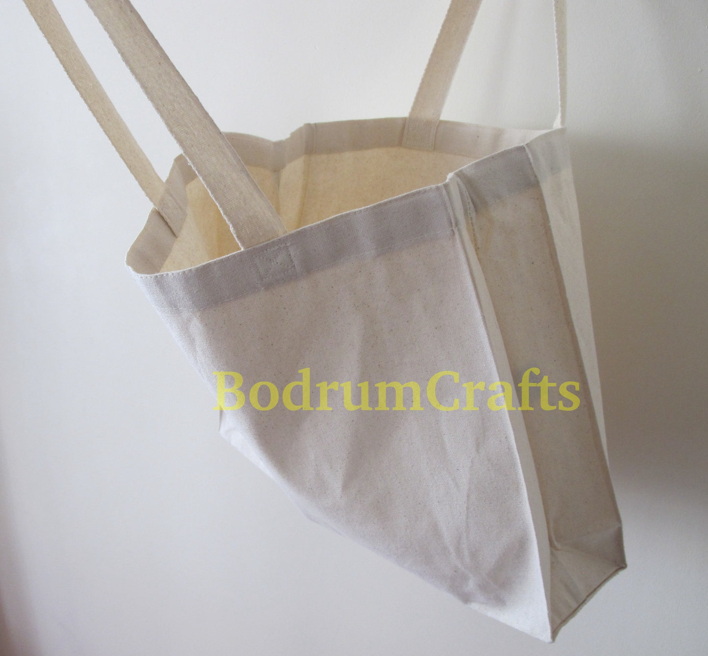 Wholesale Rectangular Heavy Canvas Tote Bags, Full Gusset Grocery Shopper Totes in Bulk