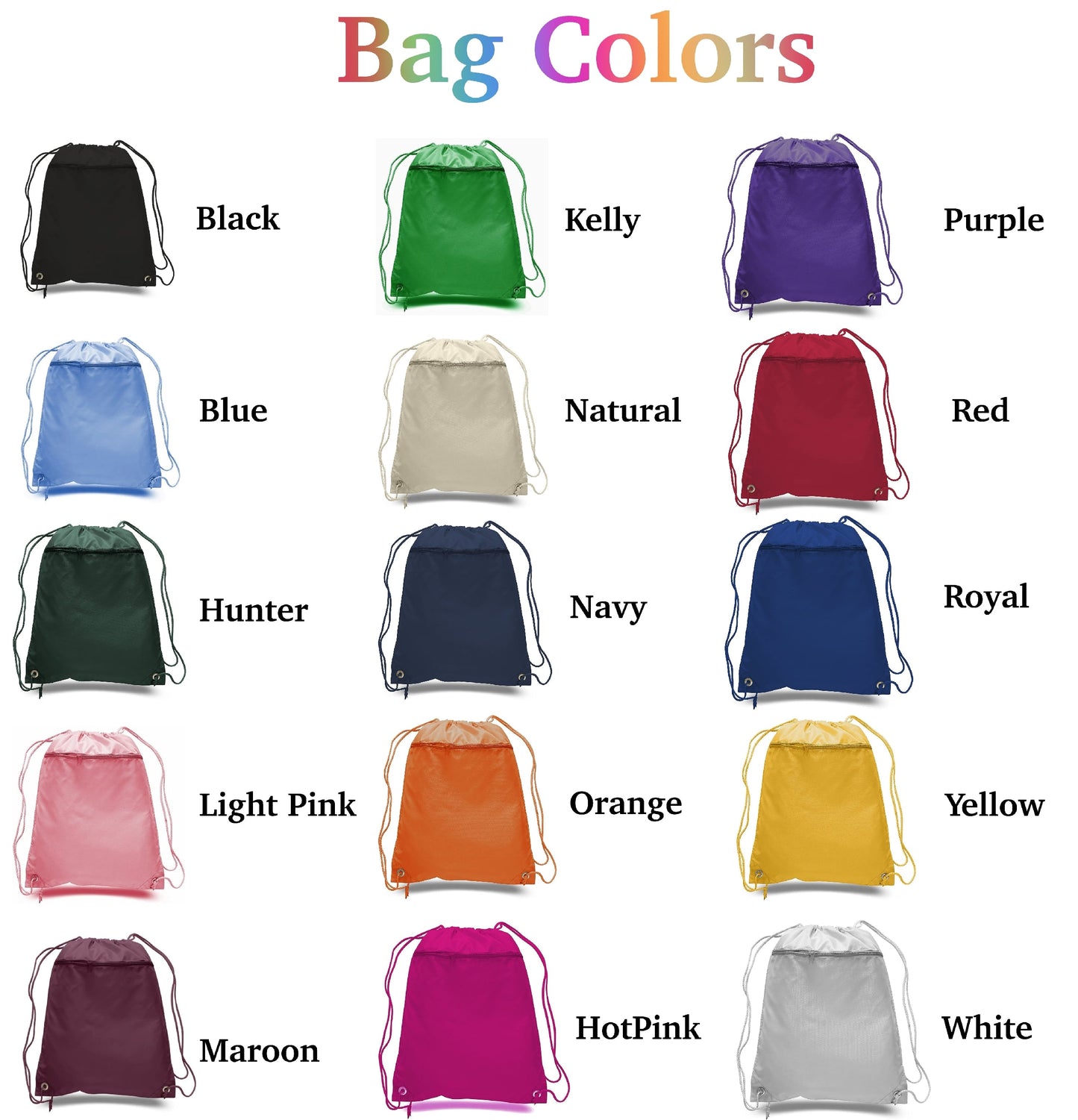Custom Printed Drawstring Backpacks, Cheap Personalized Bags Wholesale