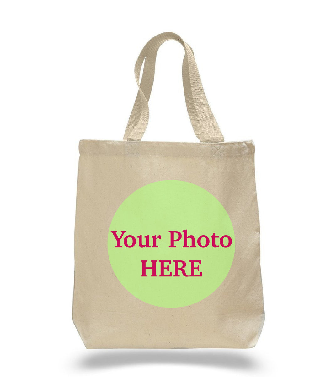 Custom Blank two tone cotton canvas tote bags - Customized With