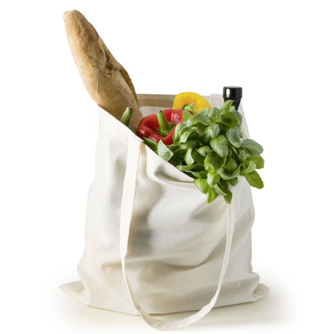 12 Eco-Pack Reusable Cotton Tote Bags, Assorted Mix Color wholesale