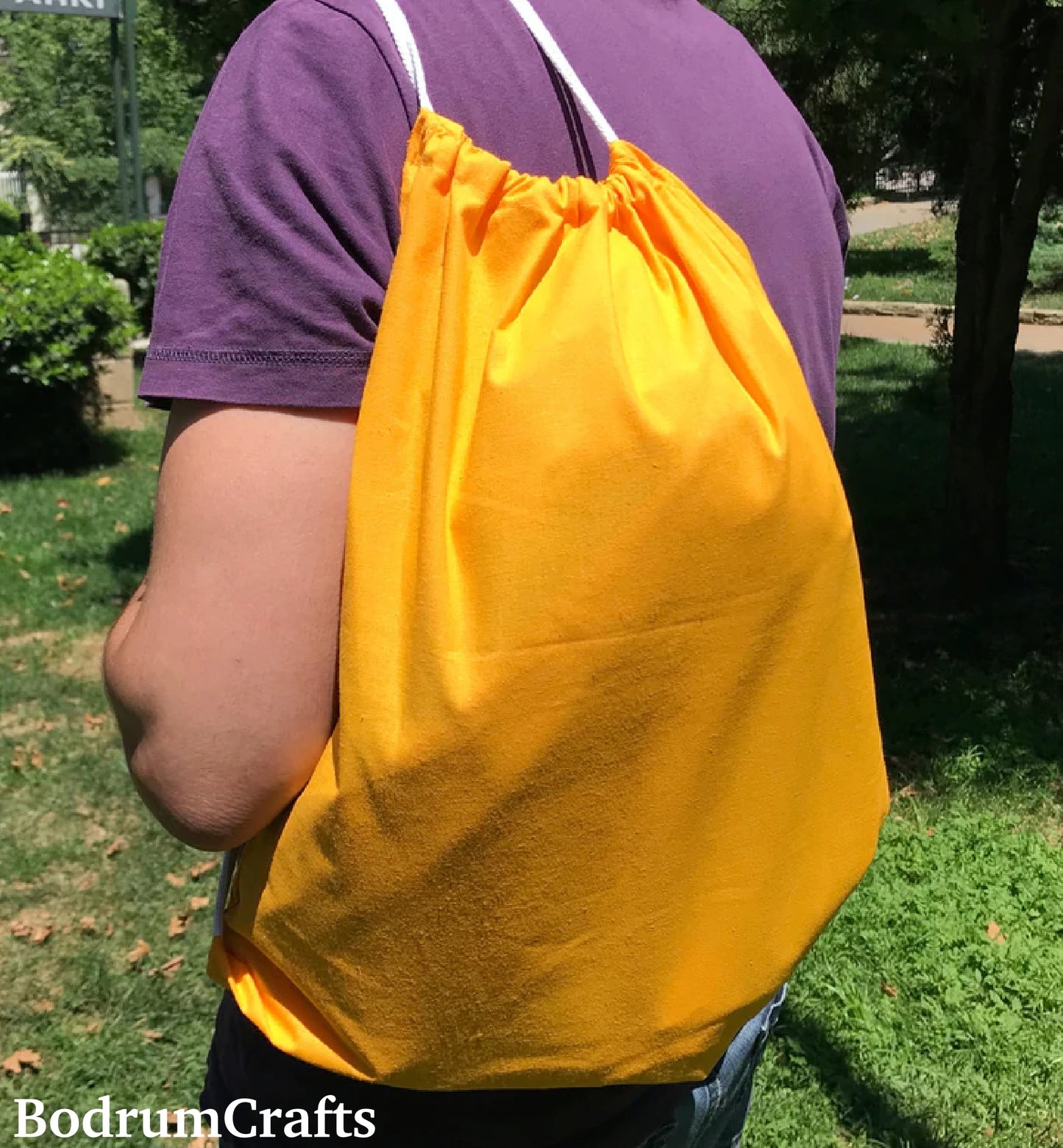 Customize Cotton Drawstring Backpacks Wholesale with Your Logo or Artworks
