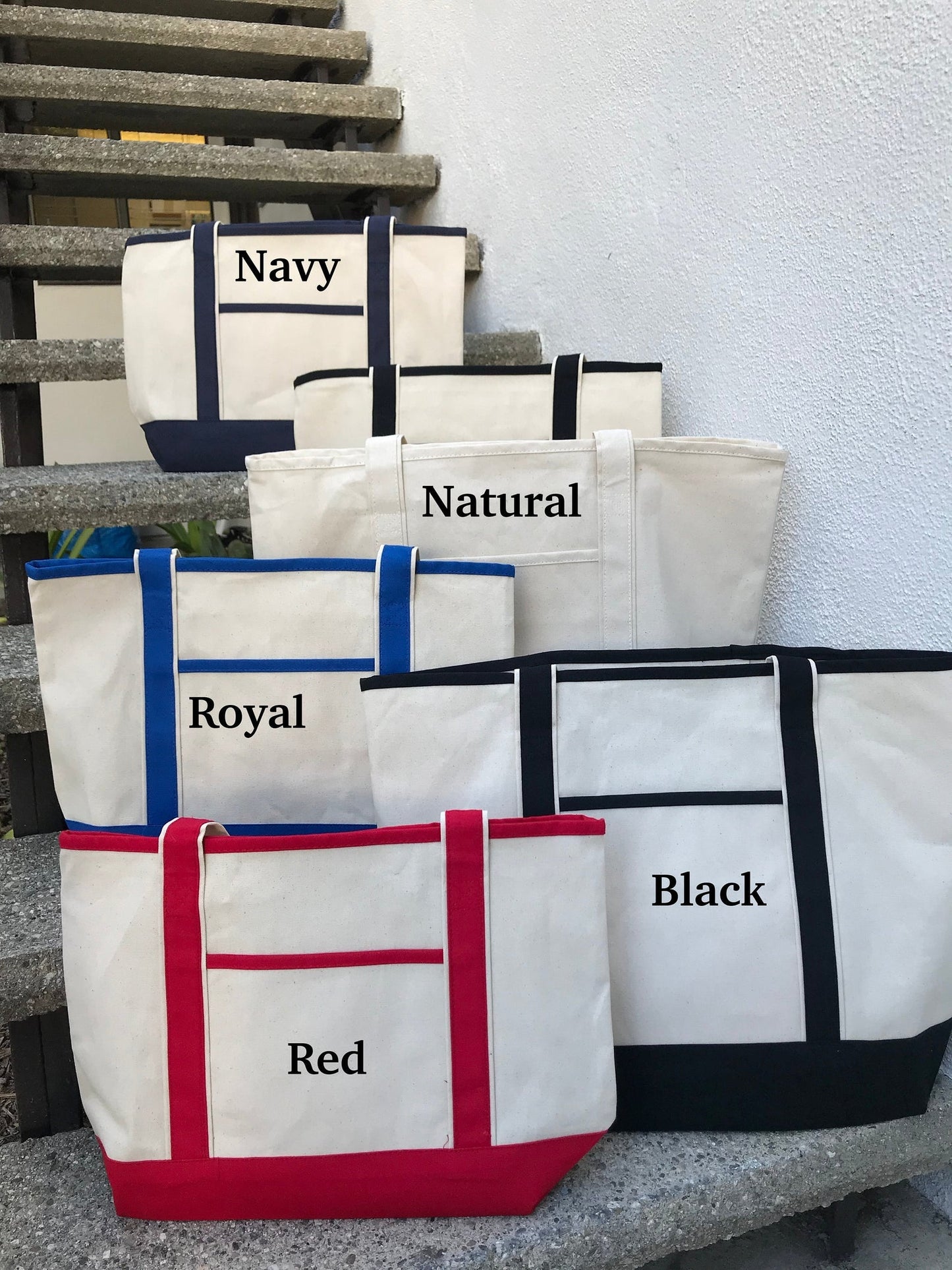 Custom Printed Large Size Deluxe Heavy Duty Canvas Leisure Shoulder Tote Bags