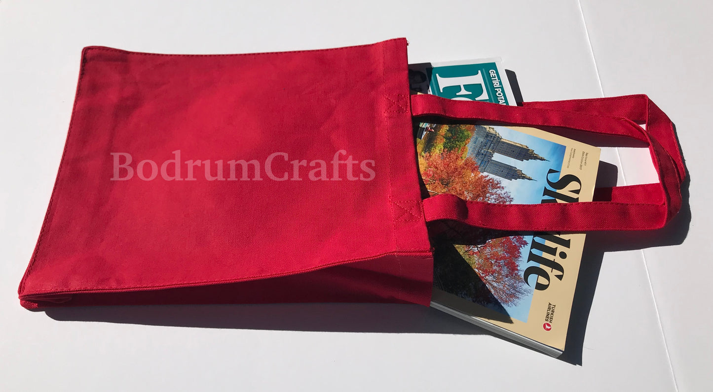 Wholesale Heavy Canvas Tote Bags Small Size, Black, Red, Royal, Navy Blue Color, Cheap Bulk Totes