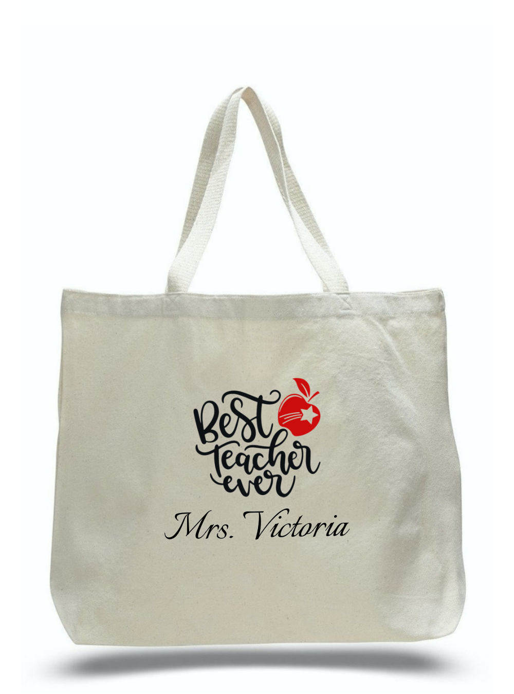 Personalized Teacher Tote Bags, Teachers Gifts, Large Canvas Totes TD102