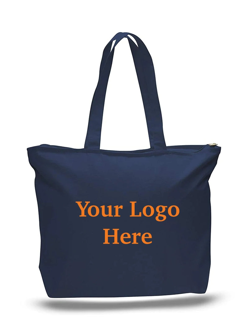 Custom Screen Printed Large Canvas Tote Bags