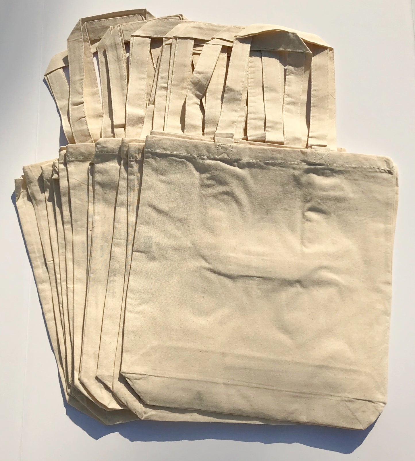 120 Pack Wholesale Cheap Canvas Cotton Tote Bags in Bulk