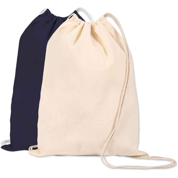 Small Size Cotton Drawstring Backpack