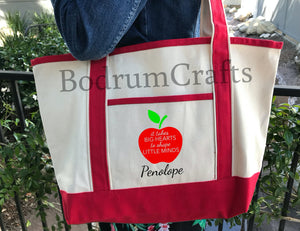 The Best Teacher Canvas Tote Bags