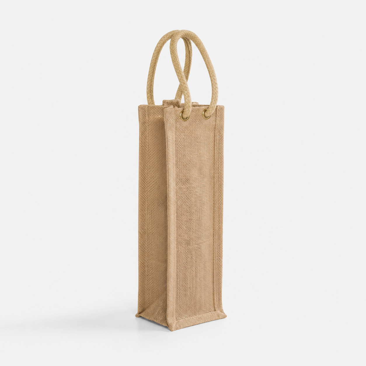 Blank jute burlap wine bag suitable for custom logo printing
