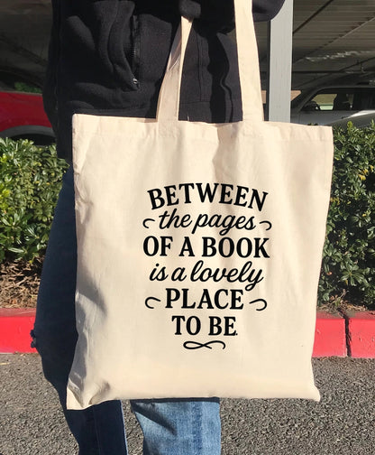 Bookstore Canvas Tote Bags with Literary Quote – Eco-Friendly Cotton Book Lover Bag