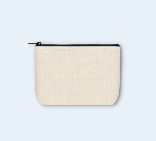 Blank Canvas Makeup Bags & Cosmetic Pouches Wholesale - Size 8"W x 5.5"x 2"