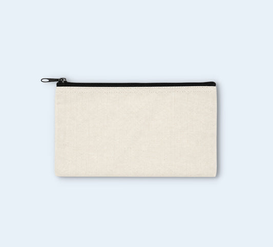 Blank Canvas Makeup Bags & Cosmetic Pouches Wholesale - Flat Size