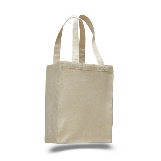 Heavy Canvas Tote Bags with Custom Logo Printing | Size: 10-1/2"W x 14"H x 5"D