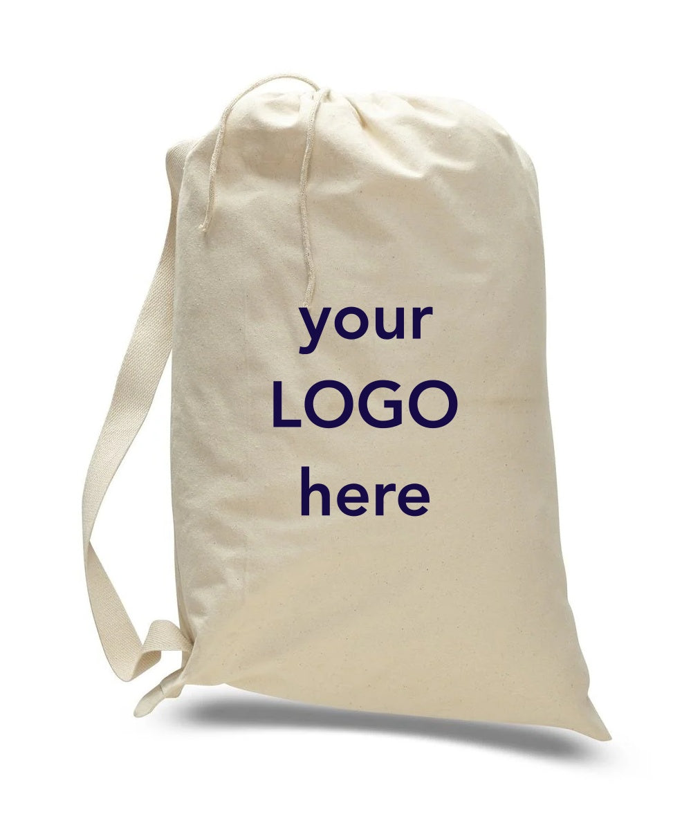 Custom Printed Canvas Laundry Bags in Bulk