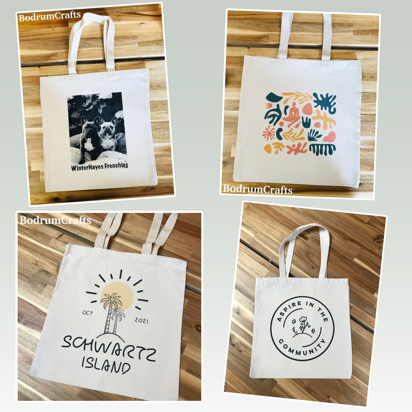 Personalized Canvas Tote Bags Bulk, Custom Promotional Bags Wholesale