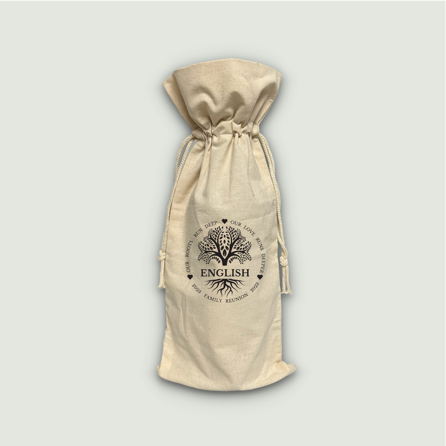 Custom Printed Cotton Wine Bags with Logo