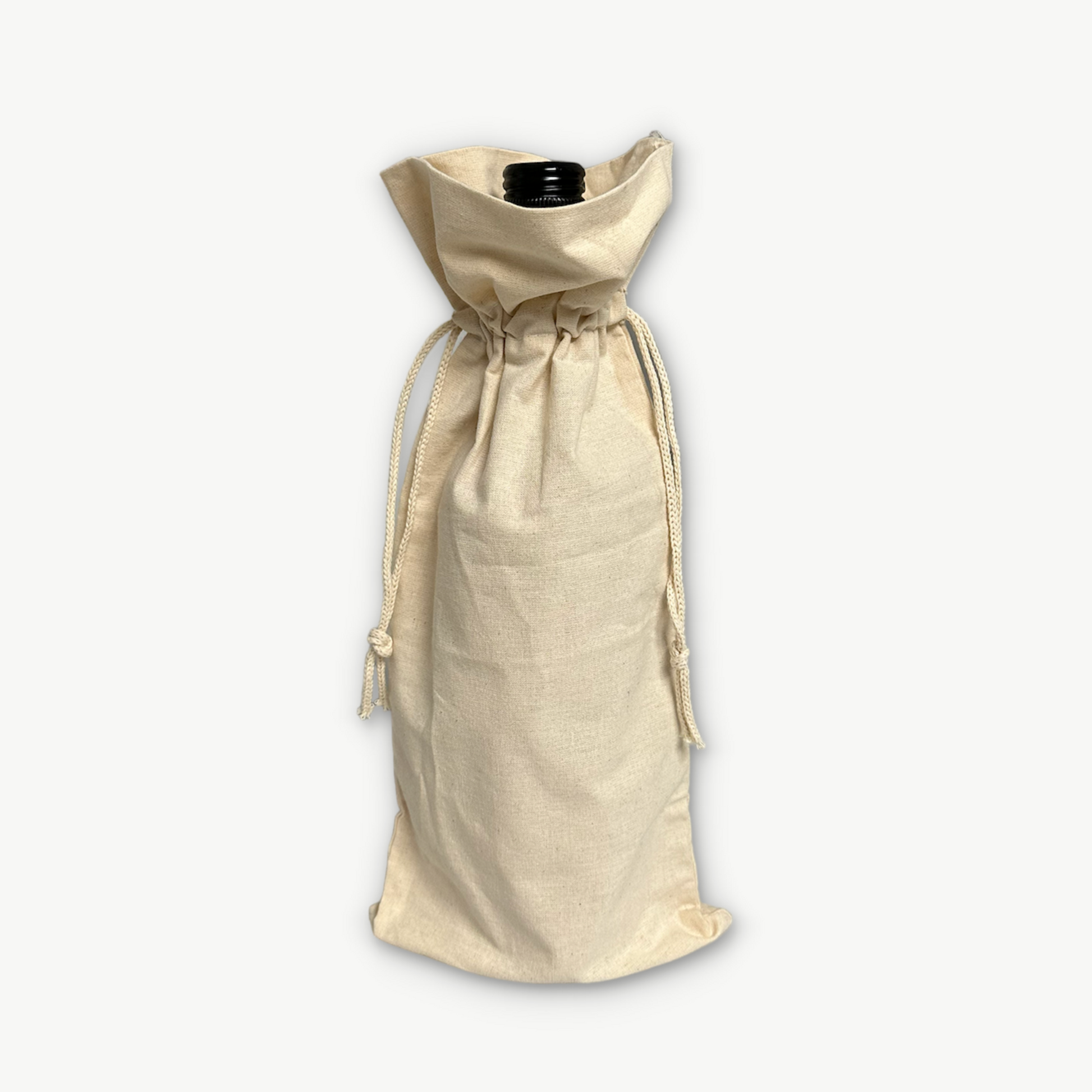 Custom logo printed cotton wine bag, bulk order for retailers and wineries