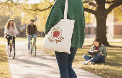 Lightweight Cotton Tote Bags with 2 Color Logo Printed