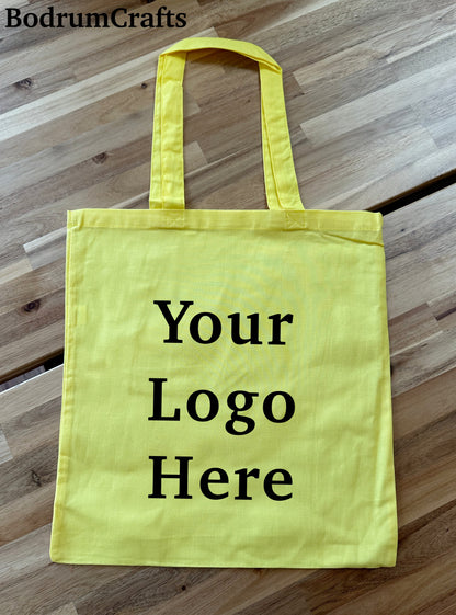 Color Cotton Tote Bags with Custom Logo Printing