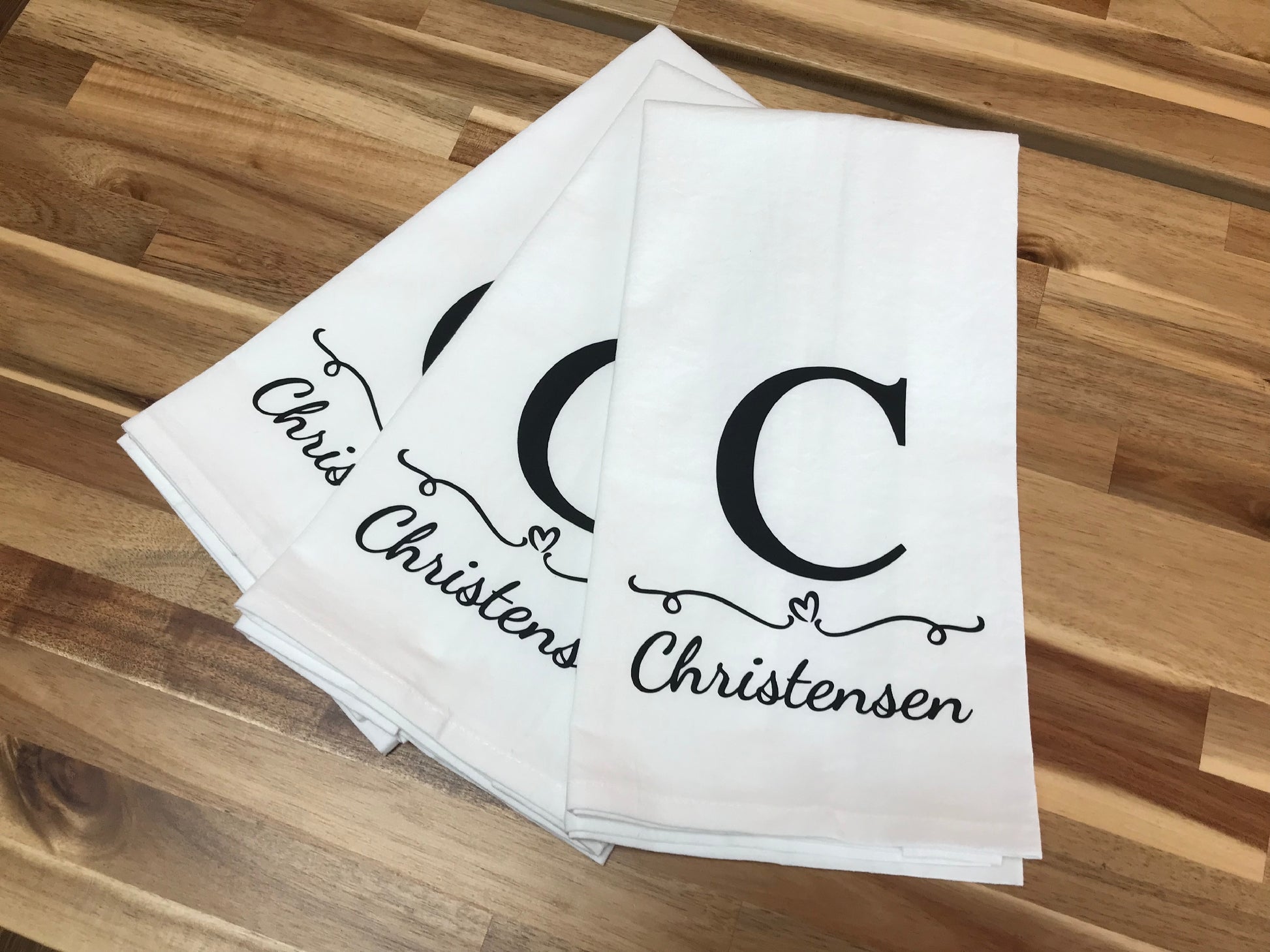 Personalized Flour Sack Tea Towels with Photo
