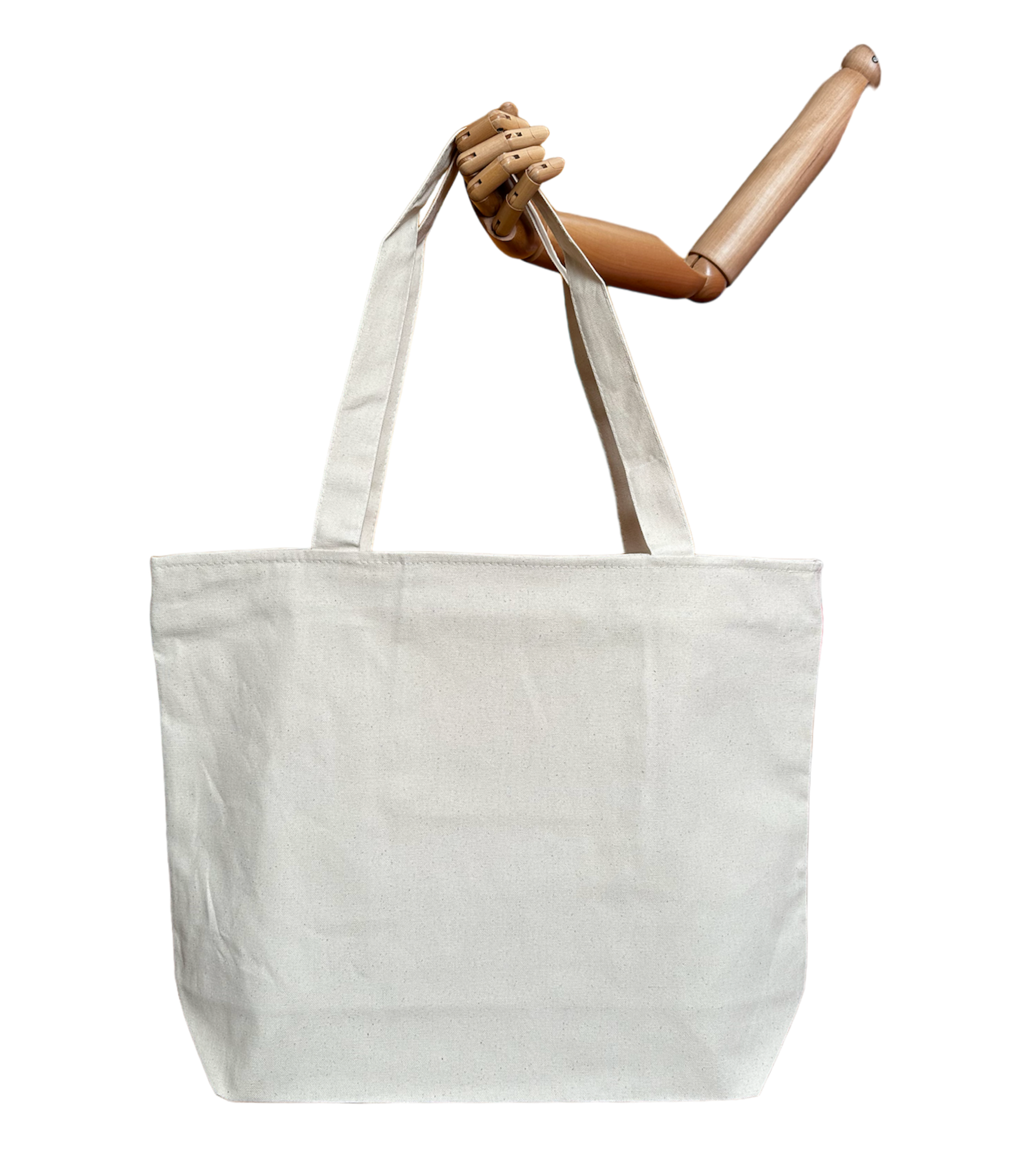 Heavy Duty Canvas Tote Bags with Zipper, Large Size Sturdy Bags