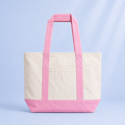 Large canvas tote bag for work, school, beach, and grocery shopping
