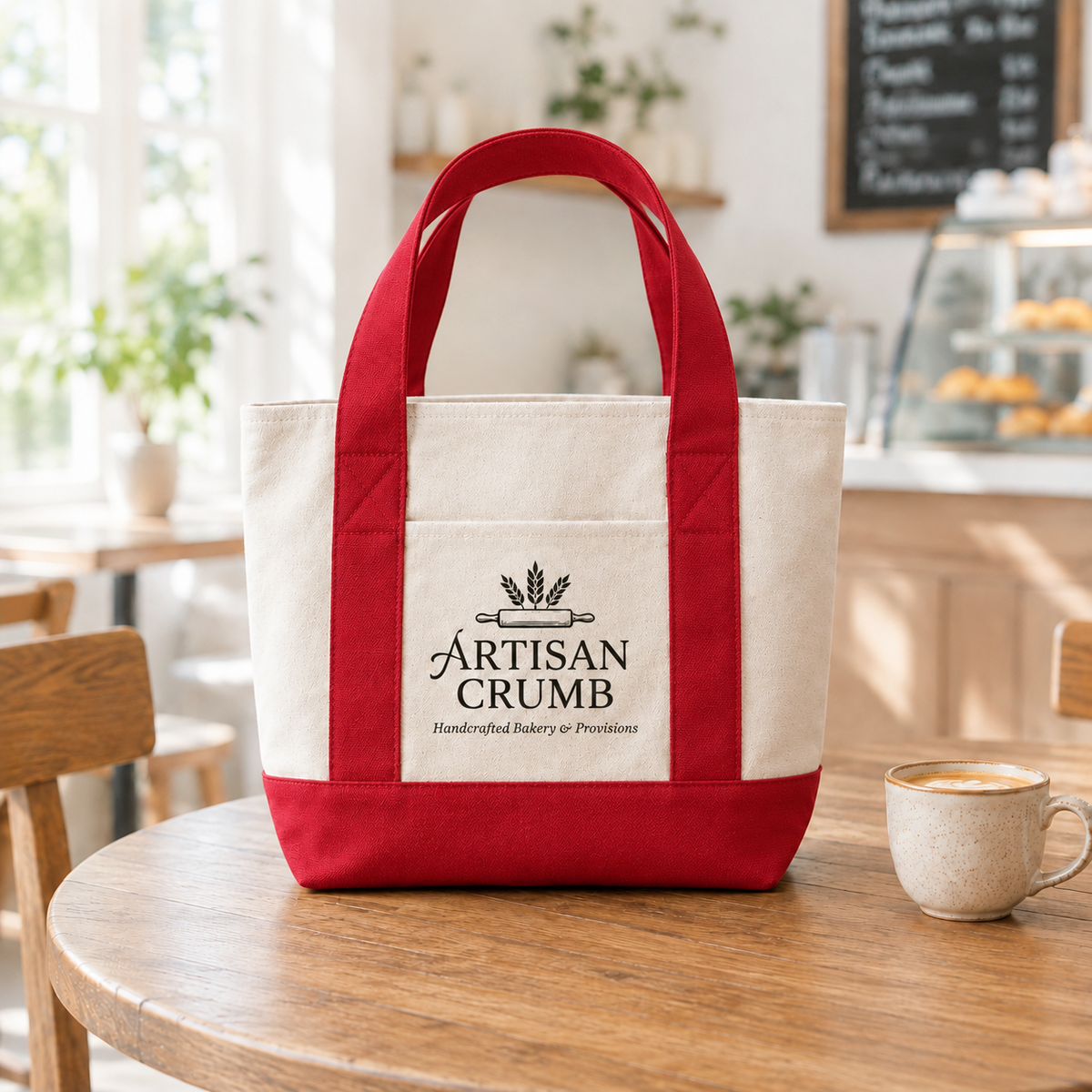 Wholesale mini canvas tote bag with custom logo printed branding for corporate giveaways