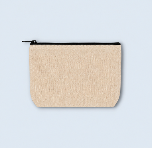 Wholesale Canvas Makeup Bags & Cosmetic Pouches – 8"W x 5.5"H x 2"D | BC-43