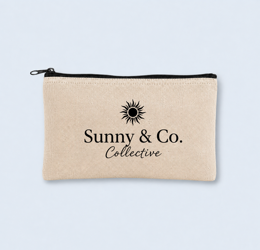 Canvas Makeup Bags with Zipper, Custom Logo Printing | BC-42