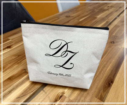 Wholesale Blank Cotton Canvas Makeup Bags in Bulk