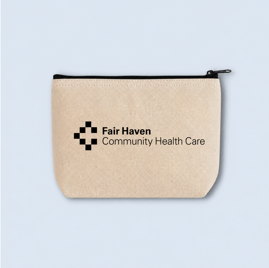Canvas Makeup Bags & Cosmetic Pouches, Custom Logo Printing | 10"W x 7"H x 3"D | BC-44

