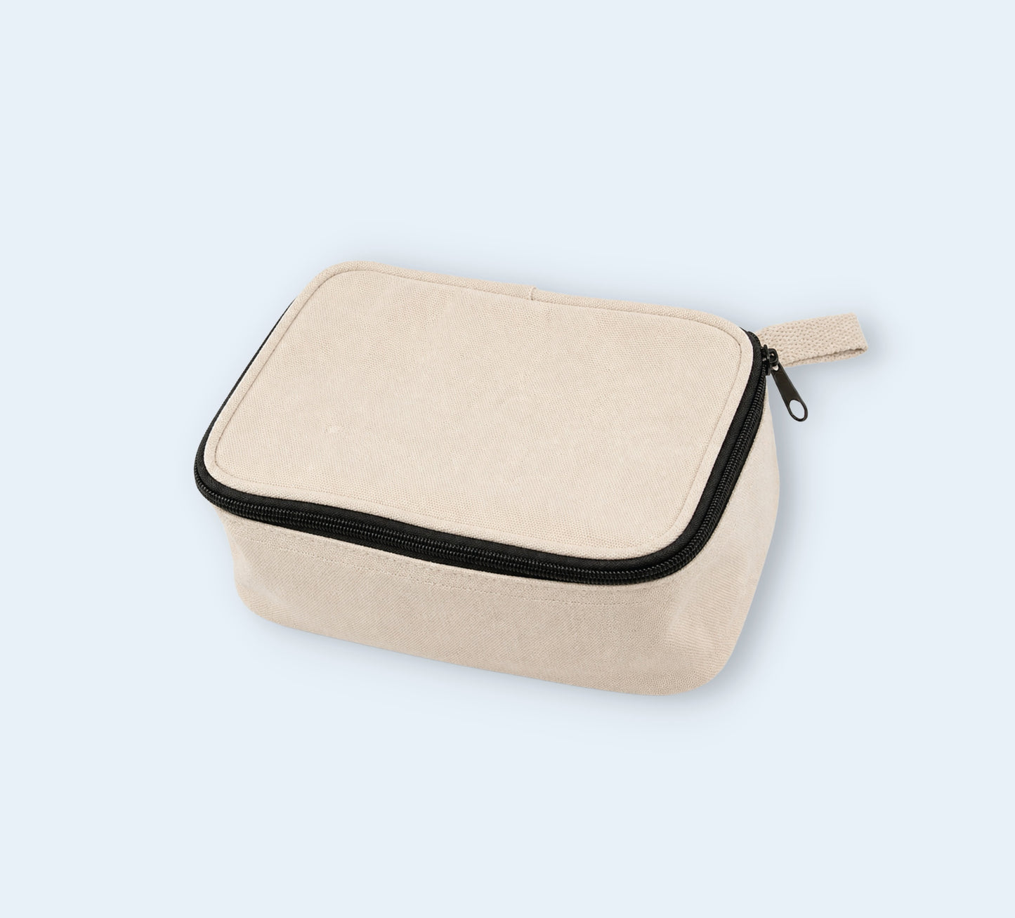Wholesale canvas travel toiletry bag with zipper closure