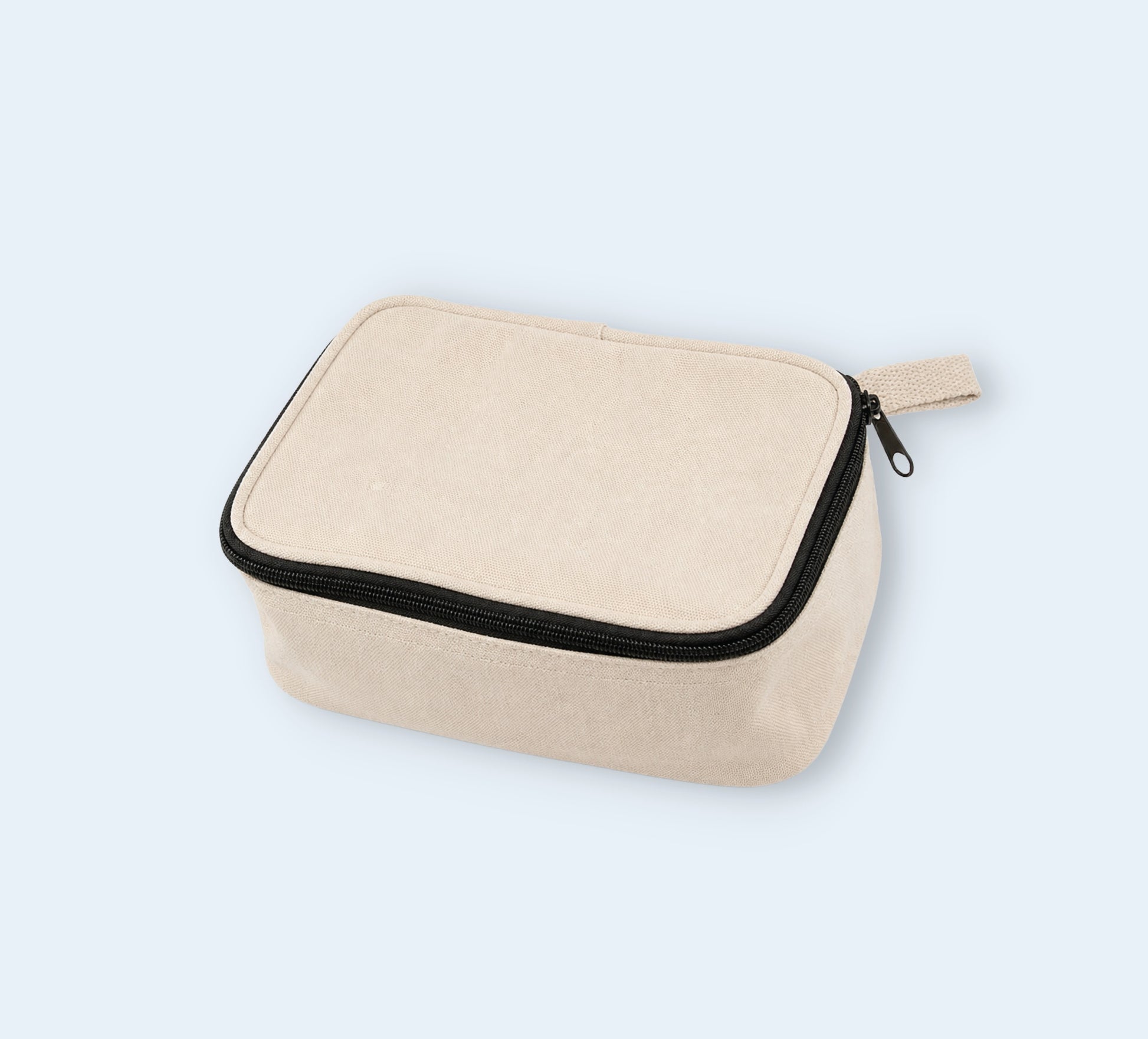 Wholesale canvas travel toiletry bag with zipper closure