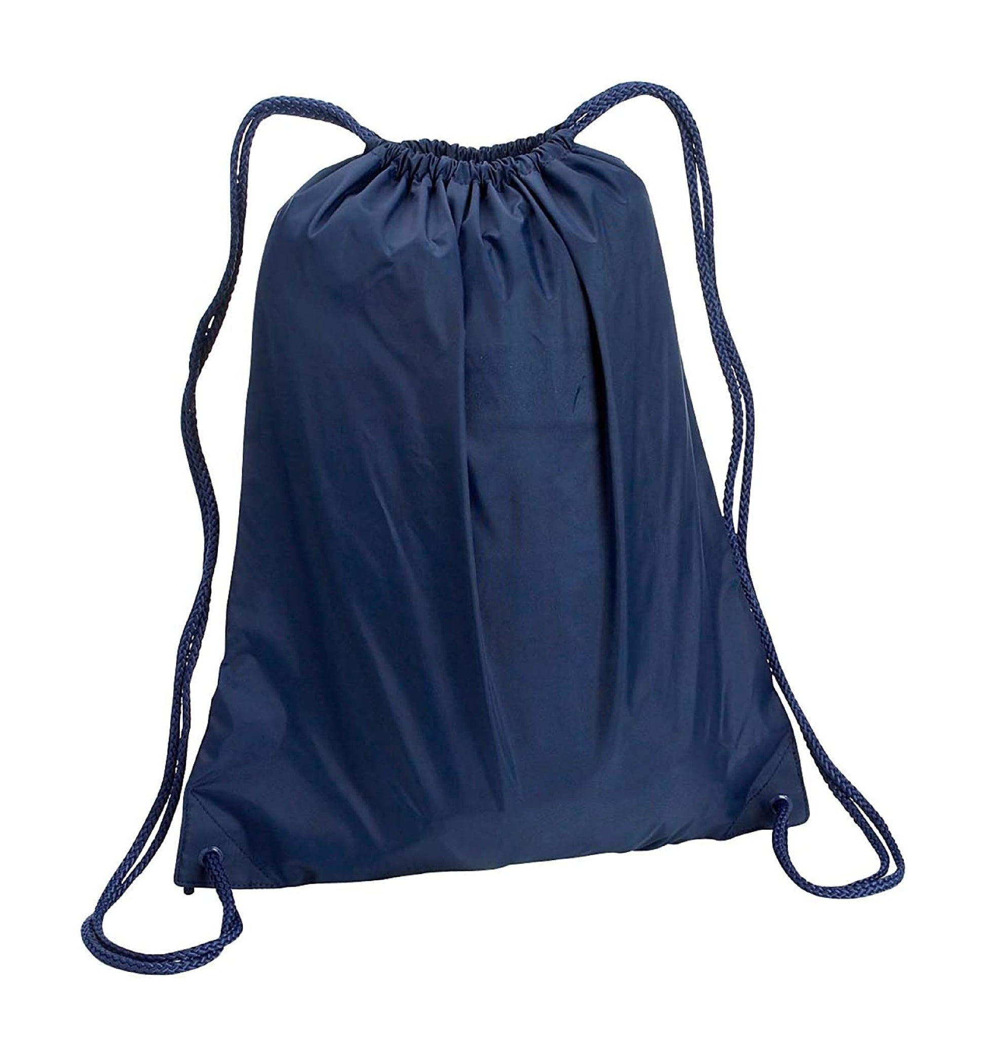 Navy Custom Printed Drawstring Backpacks Wholesale