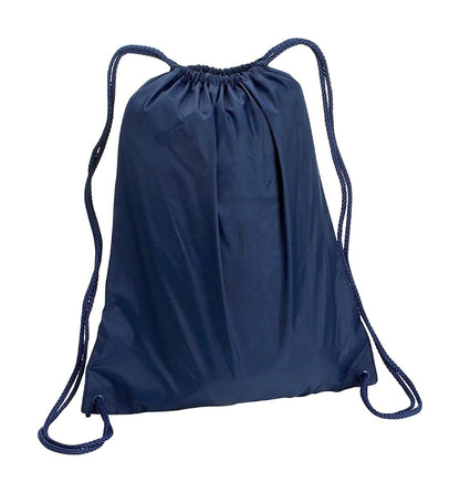 Navy Custom Printed Drawstring Backpacks Wholesale