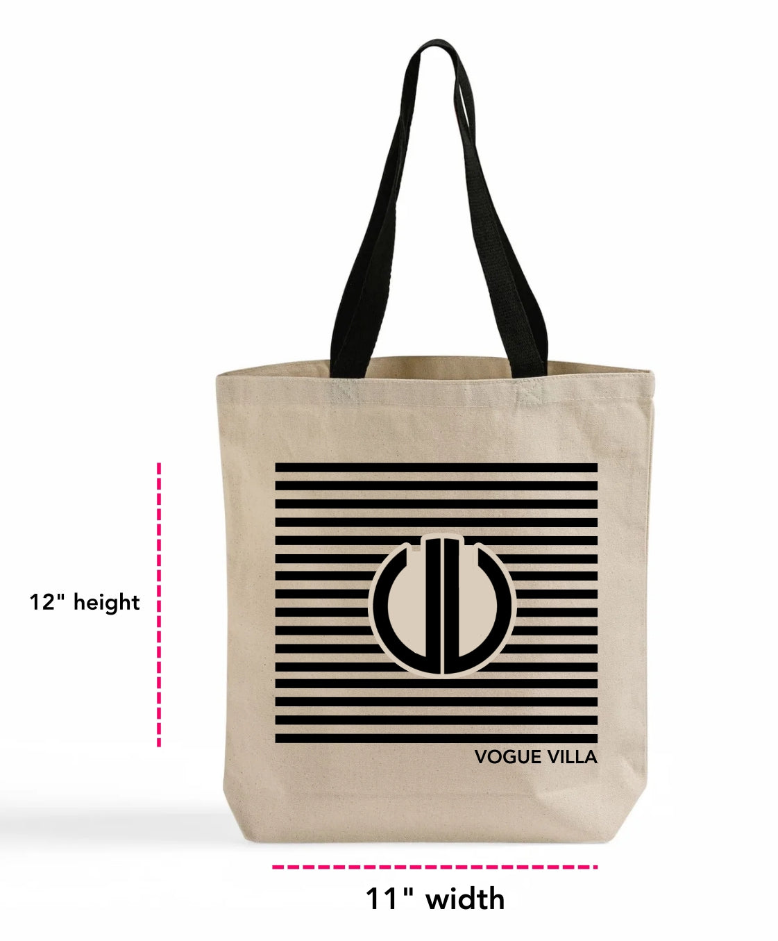 Heavy Duty Canvas Tote Bags with Color Handles