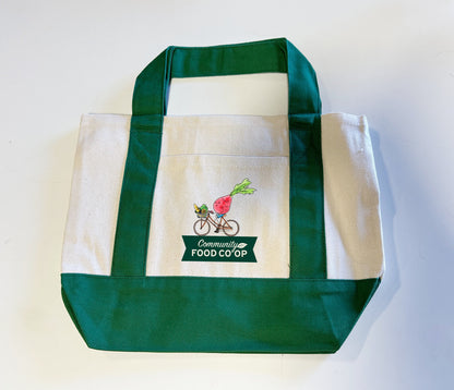 Custom logo printed mini canvas tote bag for promotional gifts, wholesale orders and event giveaways.
