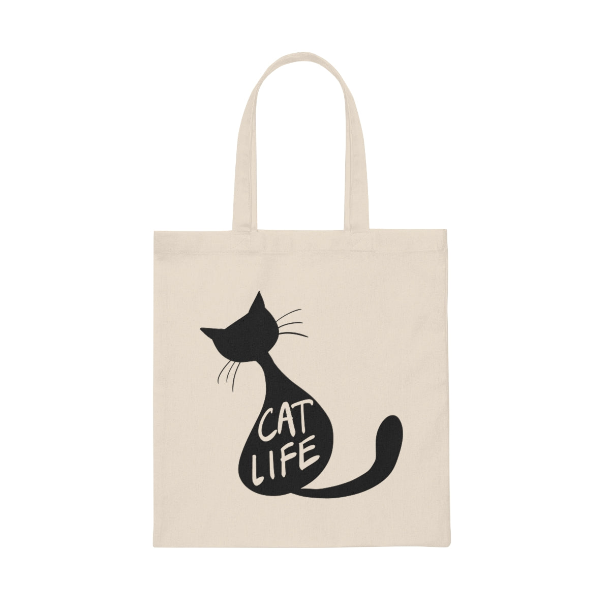 Cat Printed Canvas Tote Bag