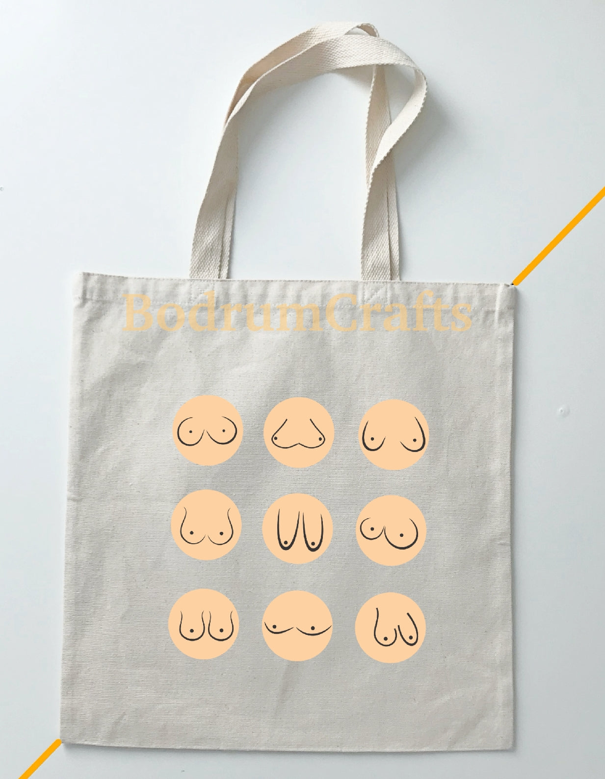 Boobs Printed Funny Canvas Tote Bags