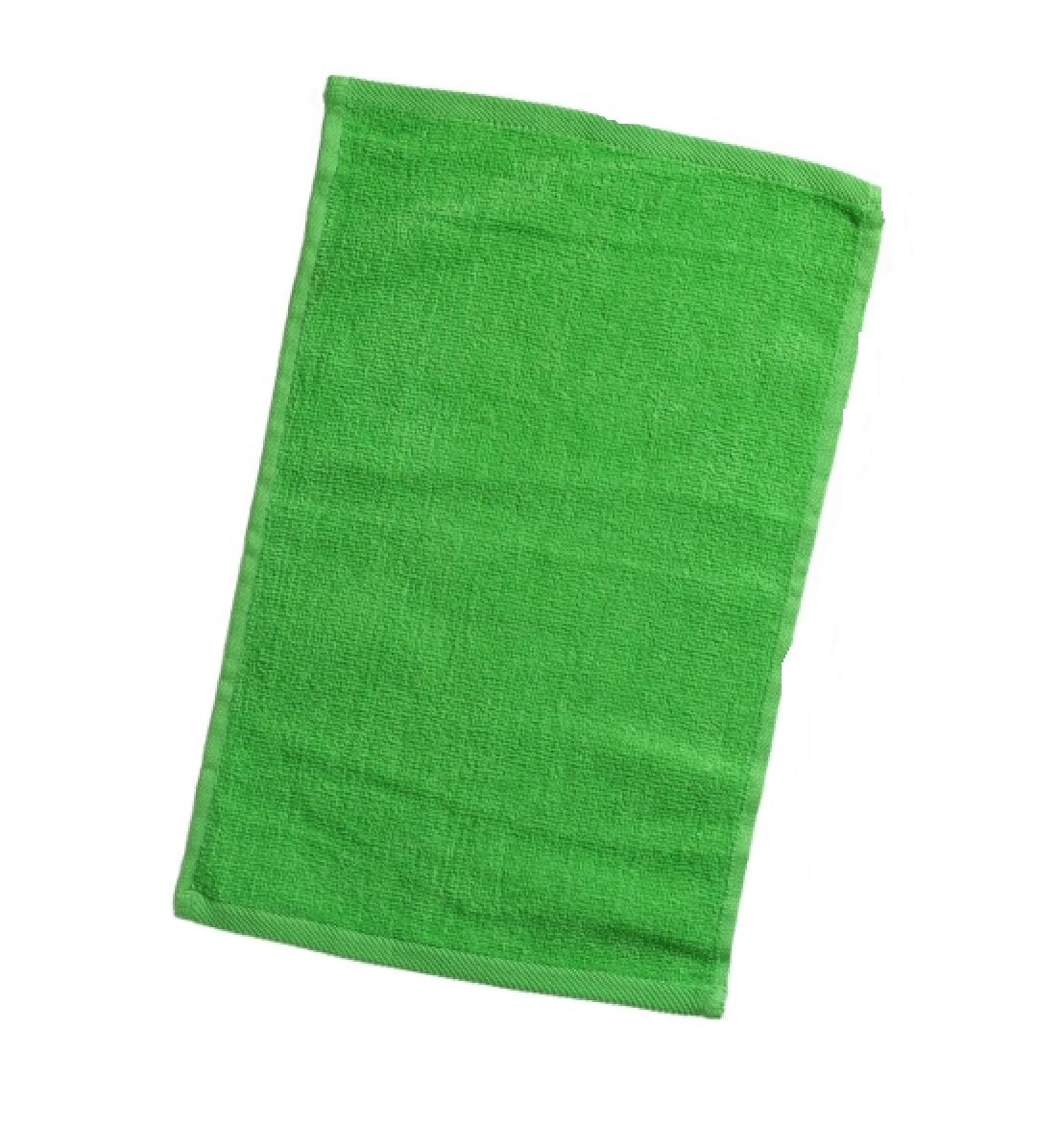 12 Pack Terry Velour Fingertip Towels, Lime Color