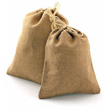 wholesale (48 Eco Pack) Burlap Gift Pouch Bags, Natural Jute Bags with Drawstring